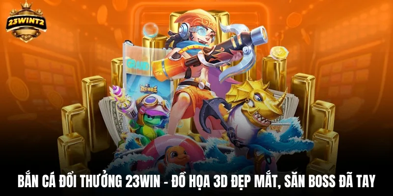 Bắn cá đổi thưởng 23WIN – đồ họa 3D đẹp mắt, săn boss đã tay
